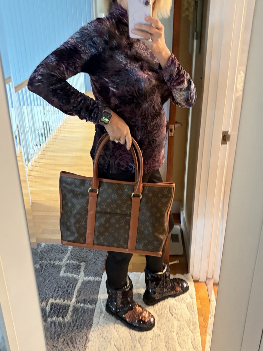 Louis Vuitton Monogram Saleya GM Tote Brown & Tan